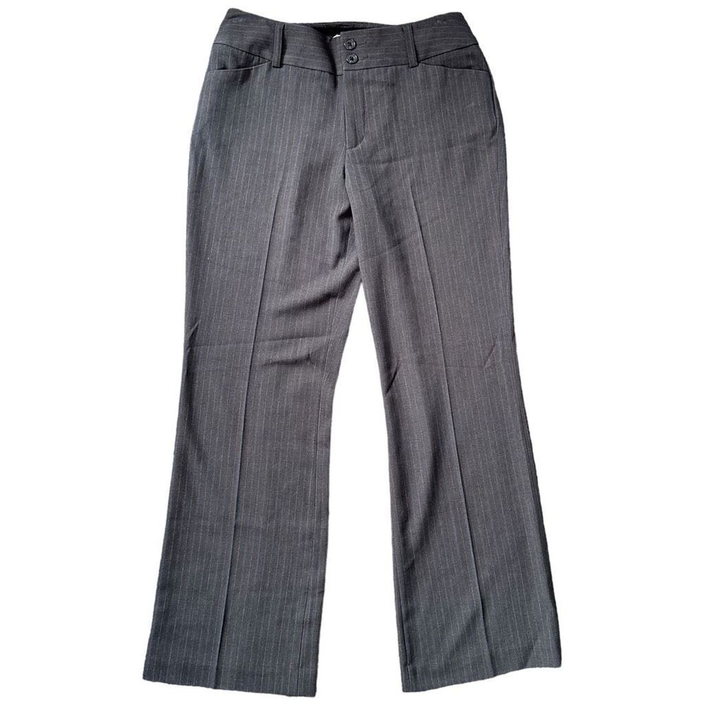 Eddie Bauer Blakely Fit Gray Pinstripe Bootcut Pants Women’s 12 NWOT Mid Rise